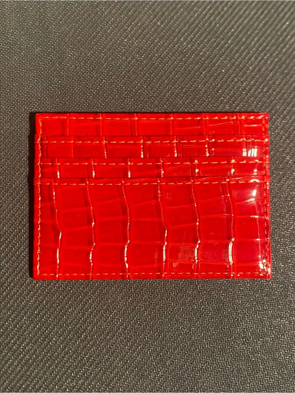 Red Crocodile Scale Wallet